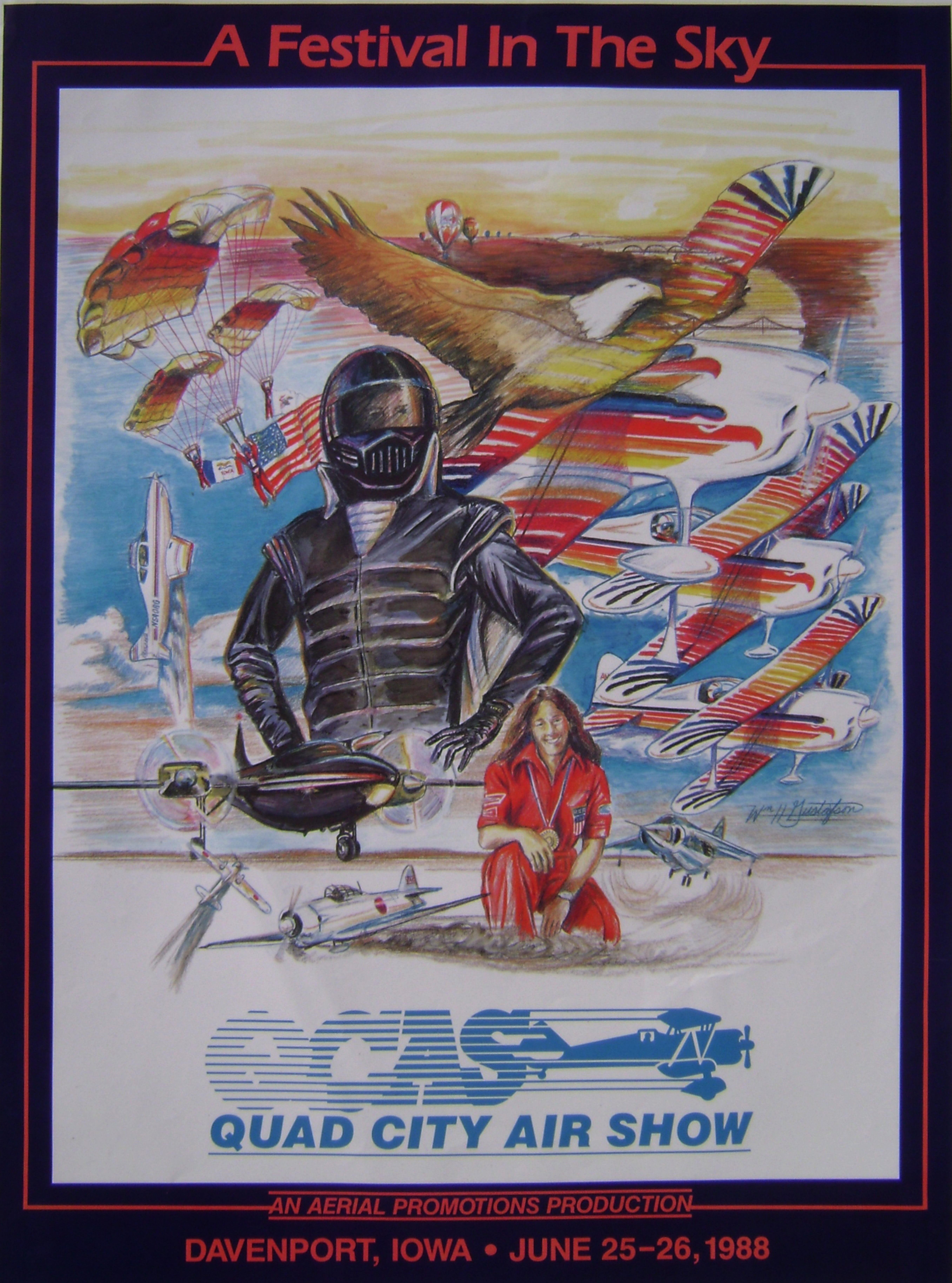 Illustration for the 1988 Quad City Air Show